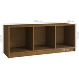 TV ormarić smeđa boja meda 104 x 33 x 41 cm od masivne borovine | Eponuda.ba