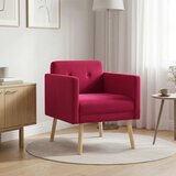  Ukrasna fotelja Vinska crvena Baršun | shoptok.hr