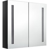  LED kupaonski ormarić s ogledalom sjajni crni 62 x 14 x 60 cm | shoptok.hr