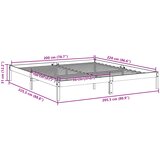  Dugi okvir kreveta bez madraca bijeli 200 x 220 cm od borovine | shoptok.hr