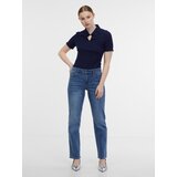 Orsay Blue-cream Women's Striped Polo Shirt - Women's Cene