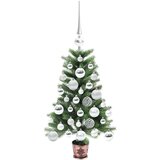 vidaXL Božično drevo med 150 LED z stojalom Zelena 65 cm PE | Shoptok.si