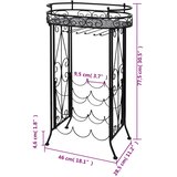  Stalak za Vino s Držačem Čaša za 9 Boca Metalni | shoptok.hr