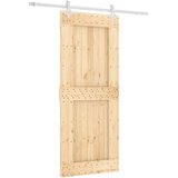  Klizna vrata Prirodna i bijela 85 x 210 cm Čvrsta borovina | shoptok.hr