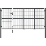  Vrtna vrata sa stupovima Čelik 350x120 cm Antracit | shoptok.hr