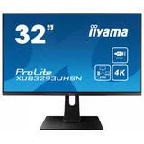 Iiyama ProLite XUB3293UHSN-B5LED monitor 32" (31.5" viewable) 3840 x 2160 4K @ 60 Hz IPS 350 cd/m² 1000:1 4 ms HDMI DisplayPort USB-C speakers matte black - XUB3293UHSN-B5