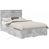  Krevetna konstrukcija s ladicama Betonski sivi 135 x 190 cm | shoptok.hr