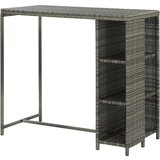 Barska miza s stojalom za shranjevanje siva 120x60x110 cm | Shoptok.si