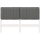  Tapecirani uzglavlje s uzglavljem Bijela i svijetlo siva 135 cm | shoptok.hr