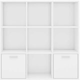 vidaXL ormarić za knjige visoki sjaj bijeli 98 x 30 x 98 cm od iverice | shoptok.hr