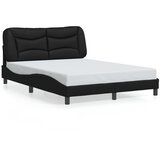 Maison Chic Posteljni okvir - Dvoposteljna postelja - Zakonska postelja z vzglavjem črn 120x200 cm umetno usnje-J15955, (21775933) | Shoptok.si