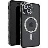 AVIZAR diamond case za iphone 15 zaščita magsafe contour strass, črna, (5000012279) | Shoptok.si