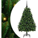 vidaXL Umjetno božićno drvce S LED lampica Zelena 120 cm PVC i metal | shoptok.hr