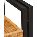 vidaXL Nočna omarica Rjava in črna 38 x 33 x 58 cm Masiven les manga | Shoptok.si