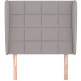  Uzglavlje s ušima svjetlosivo 83 x 23 x 118/128 cm od tkanine | shoptok.hr