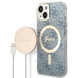 Guess SET MAGSAFE POLNILEC + OVITEK ZA IPHONE 14 PLUS MODRA, (21834933) Cene