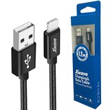 X Wave kabl usb iphone 1.2M 3A,aluminium,black mesh | ePonuda.com