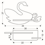 LED dečije zidno svetlo sa policom SWAN LED/5W/230V | Eponuda.com