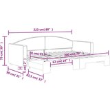  Izvlečna dnevna postelja temno taupe 80x200 cm blago, (20936786) | Shoptok.si