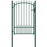  Vrata za ogradu sa šiljcima čelična 100 x 150 cm zelena | shoptok.hr