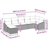 vidaXL 7-dijelni Vrtni Kauč Set s Jastučićima Crni Poli Ratan | shoptok.hr