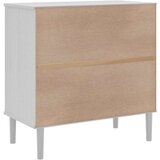 vidaXL Komoda SENJA bijela izgled ratana 80x40x80 cm masivna borovina | shoptok.hr