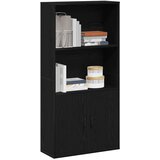 vidaXL Knjižna omara črna hrast 60x24x120 cm inženirski les Cene