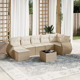 vidaXL 8-dijelni set vrtnih sofa od poliratana s jastucima bež | shoptok.hr