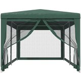 Šator za zabave sa 6 mrežastih bočnih zidova zeleni 3x6 m HDPE | shoptok.hr
