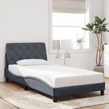 Furnova Posteljni okvir brez vzmetnice temno siv 100x200 cm žamet, (21938340) Cene