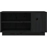 TV ormarić Crna 80 x 35 x 40,5 cm od masivne borovine | Eponuda.com