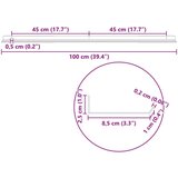  Polica na zidu Zidne 4 pcs Maslinasto zelena 100 x 9 x 2 5 cm - Maslinovo zelena 100 x 9 cm 4 | shoptok.hr