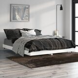 vidaXL Posteljni okvir bel 140x190 cm inženirski les Cene