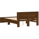  Okvir kreveta s uzglavljem smeđa boja hrasta 120x200 cm | shoptok.hr