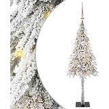 vidaXL Božično drevo med 150 LED z stojalom Bela 120 cm PE in jeklo | Shoptok.si