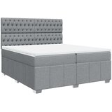  Krevet s oprugama i madracem svjetlosivi 200 x 200cm od tkanine | shoptok.hr
