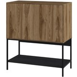 Marckeric Crni/u prirodnoj boji ormarić u dekoru hrasta 80x90x40 cm Amira – | shoptok.hr