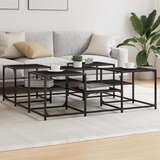  Stolić za kavu crni 121 x 121 x 40 cm od konstruiranog drva | shoptok.hr