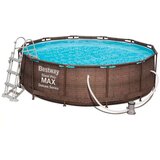 Bestway bazen bestway steel pro max 366x100cm imitacija ratana Cene