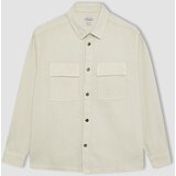 Defacto Relax Fit Polo Collar Long Sleeve Shirt Coat Cene