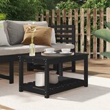 vidaXL Vrtna miza črna 82,5x50,5x45 cm trdna borovina | Shoptok.si