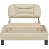  Okvir za krevet s LED svjetlima krem 80 x 200 cm od tkanine | shoptok.hr
