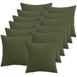  Presvlaka za jastuk 12 pcs HEERLEN Zelena 45 x 45 cm Kord - Zelena 45 x 45 cm 12 | shoptok.hr