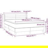  Box spring postelja z vzmetnico taupe 140x190 cm blago | Shoptok.si