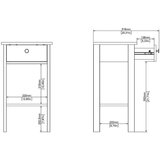 MID.YOU NOČNA OMARICA, bela | Shoptok.si