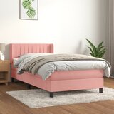 Box spring krevet s madracem ružičasti 90x190 cm baršunasti | shoptok.hr