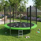 Magic Moow Zelena trambolina 244cm sa zaštitnom mrežom i merdevinama ( QD244-ZEA ) | Eponuda.com
