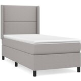 Maison Chic Box spring postelja - Vzmetna postelja z vzmetnico svetlo siva 90x190 cm blago SL19716, (21894265) Cene