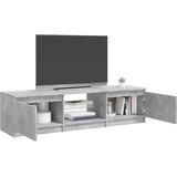 TV ormarić s LED svjetlima siva boja betona 140 x 40 x 36 cm | shoptok.hr