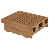  Zložljiv ležalnik z blazino trden akacijev les, (20662681) | Shoptok.si